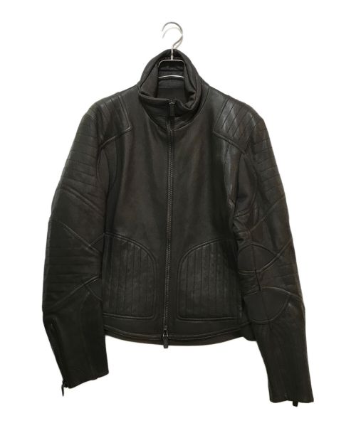 BALLY（バリー）BALLY (バリー) シングルライダースジャケット ブラウン サイズ:50の古着・服飾アイテム