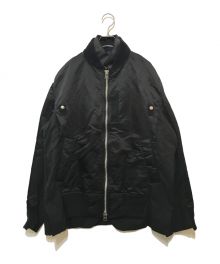 sacai（サカイ）の古着「MA-1×Suiting blouson　21-02457M」｜ブラック