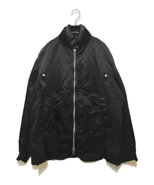 sacai（サカイ）sacai (サカイ) MA-1×Suiting blouson　21-02457M ブラック サイズ:3の古着・服飾アイテム