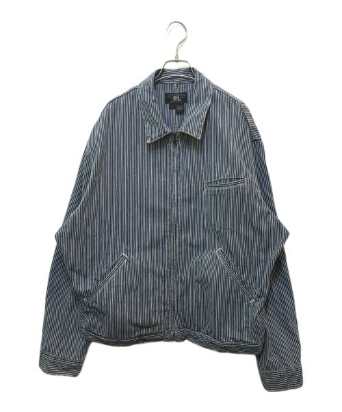 RRL（ダブルアールエル）RRL (ダブルアールエル) ヒッコリーワークジャケット ネイビー サイズ:Lの古着・服飾アイテム