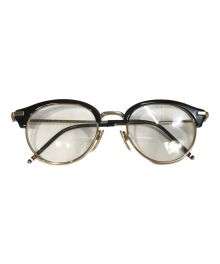 Thom Browne（トムブラウン）の古着「眼鏡　TB-706-A-BLK-GLD-50」｜ブラック×ゴールド