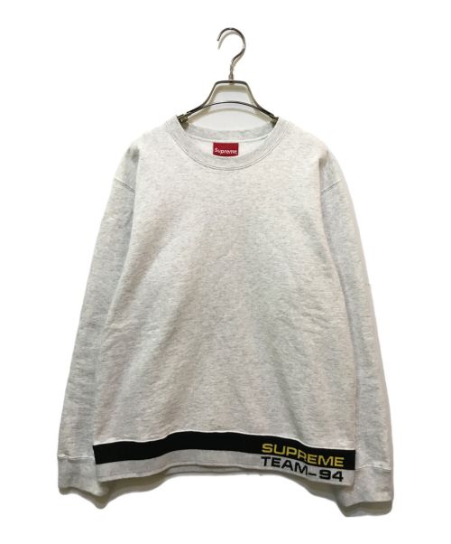 SUPREME（シュプリーム）Supreme (シュプリーム) Rib Stripe Crewneck ライトグレー サイズ:MEDIUMの古着・服飾アイテム