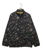 CALEEキャリー）の古着「Water repellent tasser allover pattern track jacket」｜ブラック