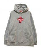 SUPREMEシュプリーム）の古着「Cross Box  Hooded Sweatshirt」｜グレー