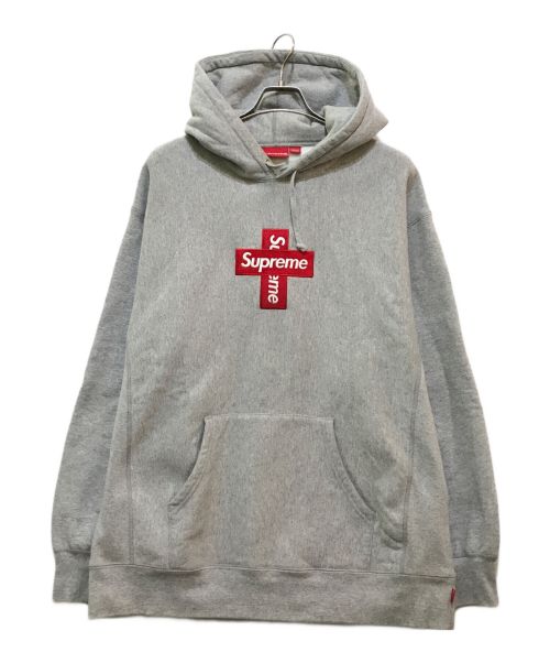 SUPREME（シュプリーム）Supreme (シュプリーム) Cross Box  Hooded Sweatshirt グレー サイズ:XLの古着・服飾アイテム