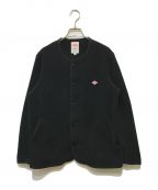 DANTONダントン）の古着「FLEECE COLLARLESS JACKET　JD-8911」｜ブラック