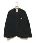 DANTON（ダントン）の古着「FLEECE COLLARLESS JACKET　JD-8911」｜ブラック