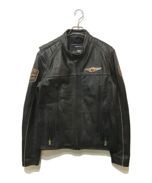 HARLEY-DAVIDSON（ハーレーダビッドソン）HARLEY-DAVIDSON (ハーレーダビッドソン) シングルライダースジャケット ブラック サイズ:Sの古着・服飾アイテム