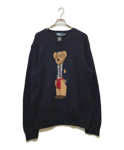 POLO RALPH LAUREN（ポロ・ラルフローレン）POLO RALPH LAUREN (ポロ・ラルフローレン) ポロベアニット ネイビー サイズ:XLの古着・服飾アイテム