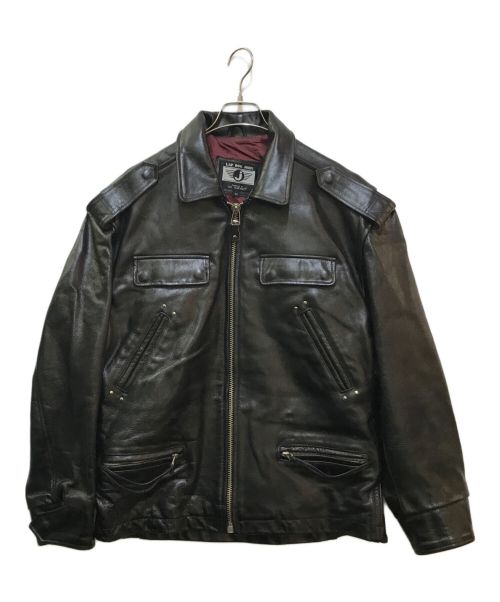 JAC LEATHER（ジャックレザー）JAC LEATHER (ジャックレザー) レザージャケット ブラック サイズ:40の古着・服飾アイテム