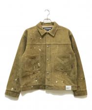 NEIGHBORHOOD (ネイバーフッド) DRIP SUEDE JACKET　242SZNH-JKM03 ベージュ サイズ:M