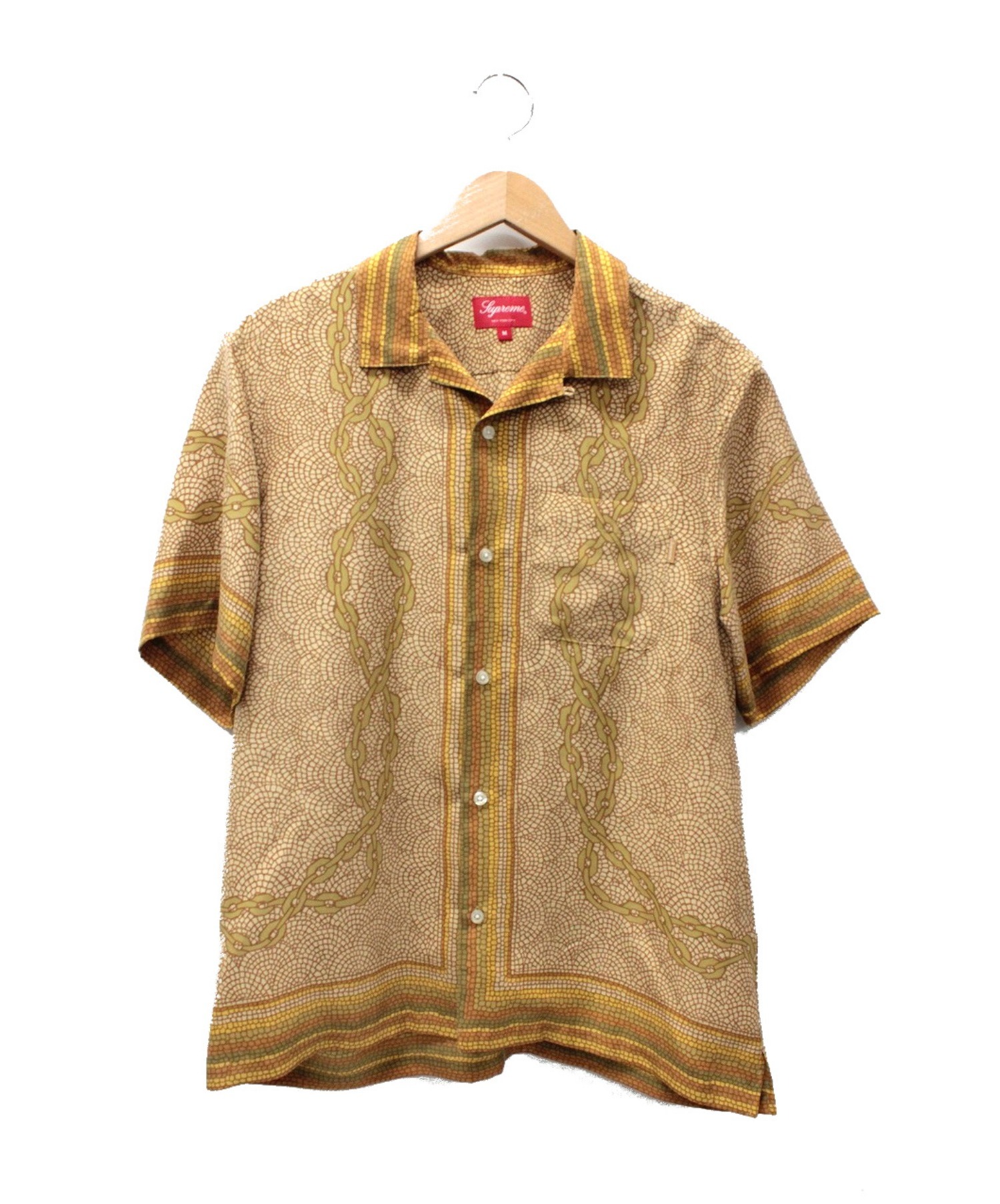 新品 Supreme Alphabet 窪塚 Orange Silk Shirt