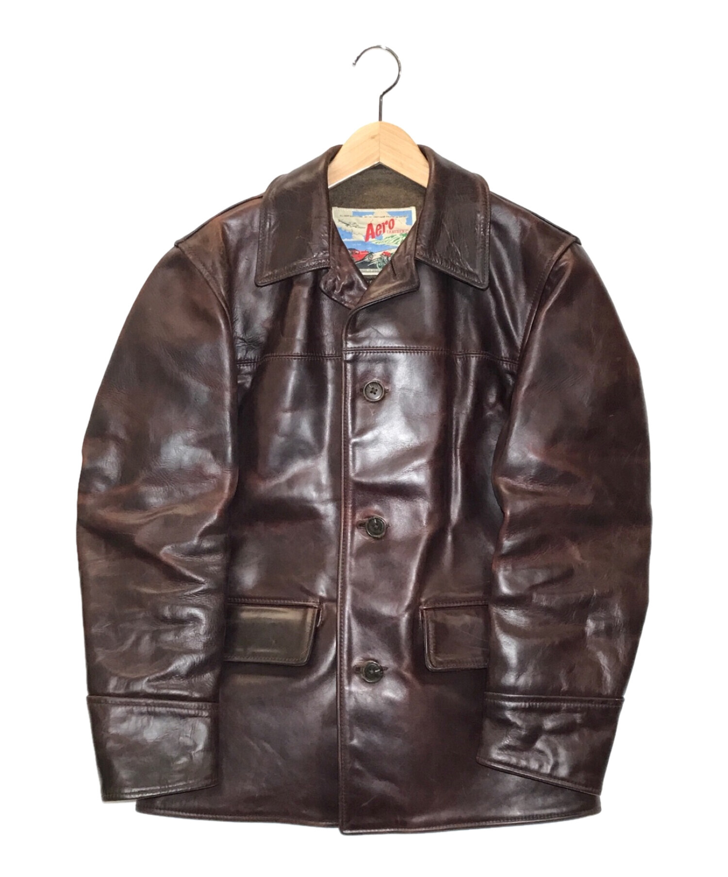 エアロレザー Aeroleather チームスター カーコート 34 ジャケット