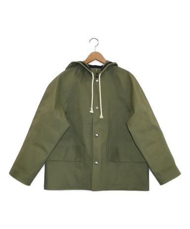 【中古・古着通販】JIL SANDER+ x MACKINTOSH (ジルサンダー×マッキントッシュ) ゴム引きフーデットコート オリーブ  サイズ:S｜ブランド・古着通販 トレファク公式【TREFAC FASHION】スマホサイト