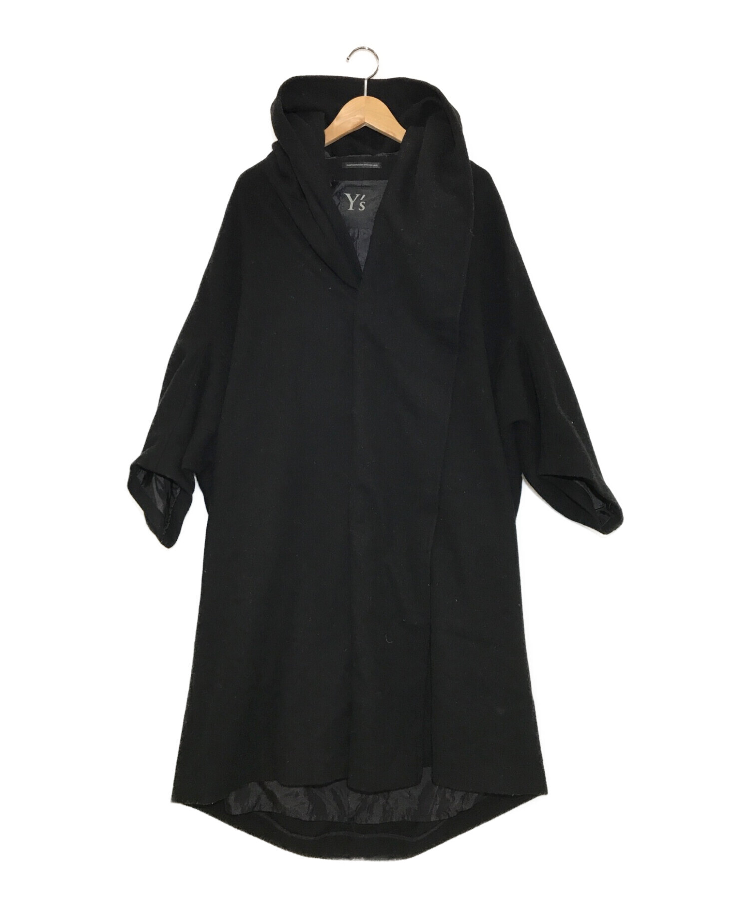 Y's (ワイズ) MOSSER CAPE COAT 20AW　モッサケープコート ブラック サイズ:SIZE2