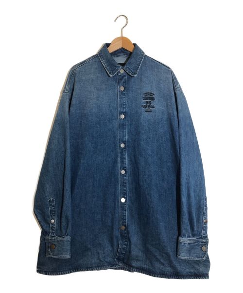 RAF SIMONS ラフシモンズ 19AW BIG FIT DENIM SHIRT ロゴ刺繍 オーバー