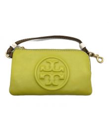 TORY BURCH（トリーバーチ）の古着「ペリー ボンベ カラーブロック トップジップ カードケース」｜イエロー