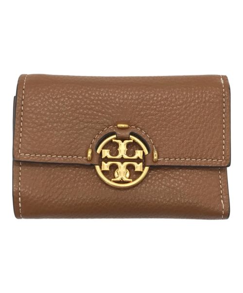 TORY BURCH（トリーバーチ）TORY BURCH (トリーバーチ) ミラー ミディアムフラップウォレット ブラウンの古着・服飾アイテム