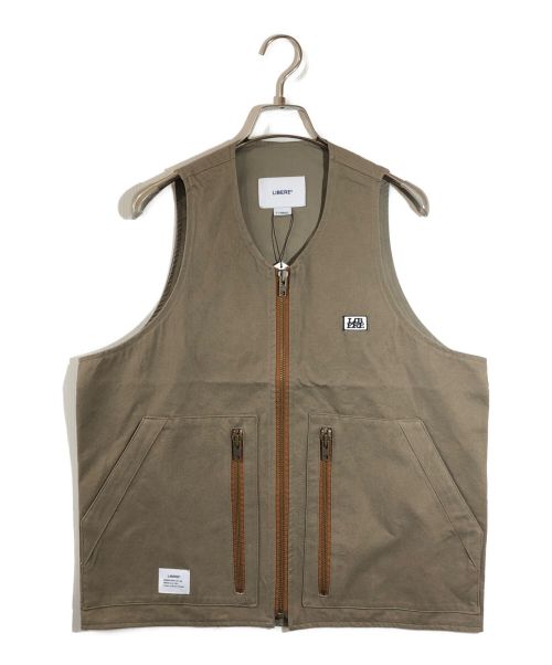 LIBERE（リベーレ）LIBERE (リベーレ) SLOGAN WORK VEST　スローガンワークベスト ブラウン サイズ:S 未使用品の古着・服飾アイテム