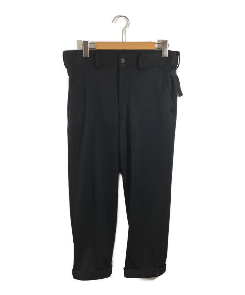 YOHJI YAMAMOTO（ヨウジヤマモト）YOHJI YAMAMOTO SMOOTH POLYESTER TAPERED WAIST ADJUSTMENT MACKIN PANTS スムースポリエステルテーパードウエストアジャストマッキンパンツ ブラック サイズ:3の古着・服飾アイテム