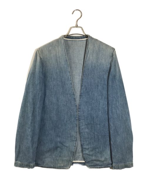 Maison Margiela（メゾンマルジェラ）Maison Margiela (メゾンマルジェラ) ノーカラージャケット Medium Indigo ブルー サイズ:48の古着・服飾アイテム