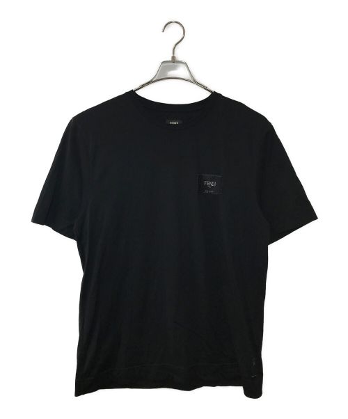 FENDI（フェンディ）FENDI (フェンディ) ロゴラベルTシャツ ブラック サイズ:Lの古着・服飾アイテム