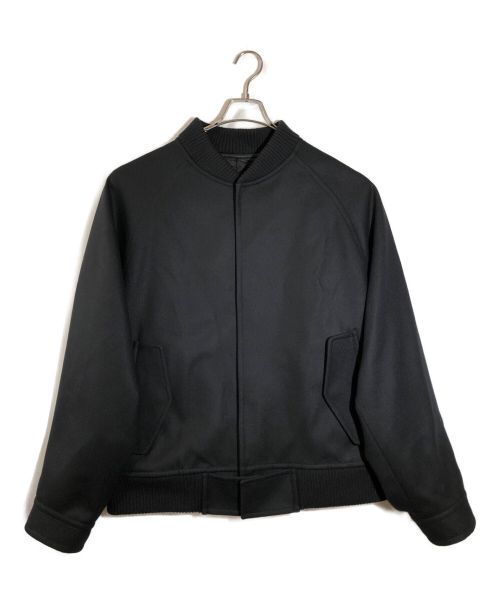 stein（シュタイン）stein (シュタイン) Oversized Melton Studium Jacketオーバーサイズメルトンスタジアムジャケット ブラック サイズ:Mの古着・服飾アイテム