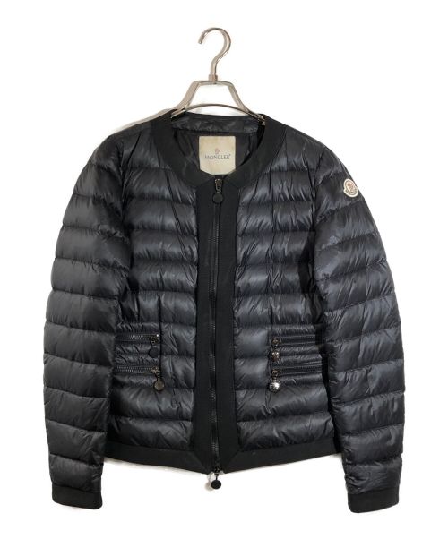 MONCLER（モンクレール）MONCLER (モンクレール) ノーカラーダウンジャケット ブラック サイズ:1の古着・服飾アイテム