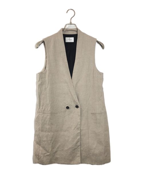 L'Appartement Lisiere（アパルトモンリジェール）L'Appartement Lisiere (アパルトモンリジェール) Linen Canvas Long Vest 　リネンキャンバスロングベスト ベージュ サイズ:なしの古着・服飾アイテム