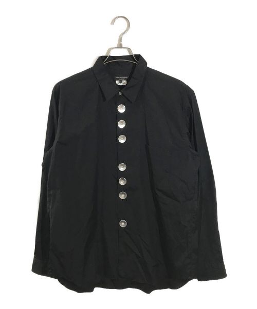 COMME des GARCONS HOMME PLUS（コムデギャルソンオムプリュス）COMME des GARCONS HOMME PLUS (コムデギャルソンオムプリュス) メタルボタンロングスリーブシャツ ブラック サイズ:Lの古着・服飾アイテム