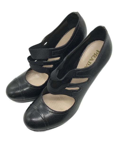 PRADA（プラダ）PRADA (プラダ) ヒールパンプス ブラック サイズ:SIZE38の古着・服飾アイテム