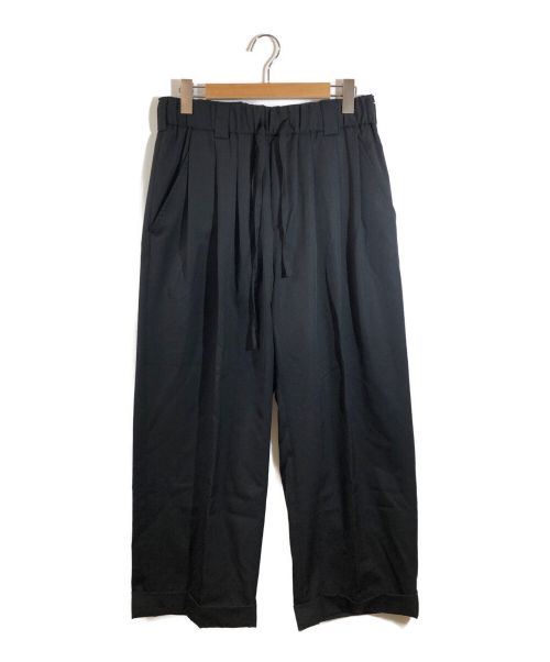 Blanc YM（ブランワイエム）Blanc YM (ブランワイエム) WIDE EASY TROUSERS ワイドイージートラウザース ブラック サイズ:M 未使用品の古着・服飾アイテム