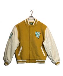 GOLF WANG（ゴルフワン）の古着「レザー切替スタジャン」｜イエロー×ホワイト