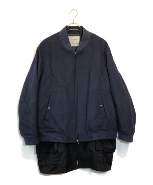 Casely-Hayford（ケイスリーヘイフォード）Casely-Hayford (ケイスリーヘイフォード) レイヤードコンビブルゾン ネイビー サイズ:40の古着・服飾アイテム