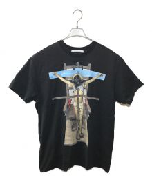 GIVENCHY（ジバンシィ）の古着「Columbian-Fit Printed Cotton-Jersey T-Shirt」｜ブラック