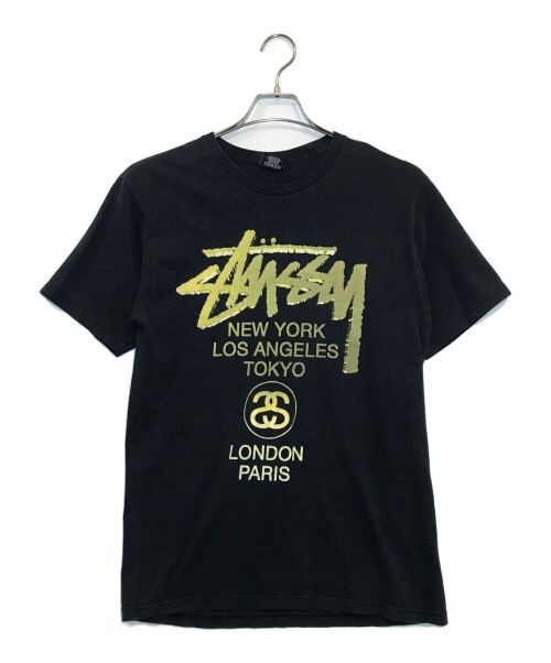 stussy（ステューシー）stussy (ステューシー) ワールドツアーＴシャツ ブラック サイズ:Mの古着・服飾アイテム