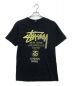 stussy（ステューシー）の古着「ワールドツアーＴシャツ」｜ブラック