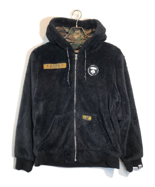 Aape BY A BATHING APE（エーエイプ バイ アベイシングエイプ）Aape BY A BATHING APE (エーエイプ バイ アベイシングエイプ) ボアジップパーカー ブラック サイズ:SIZE XL/185の古着・服飾アイテム