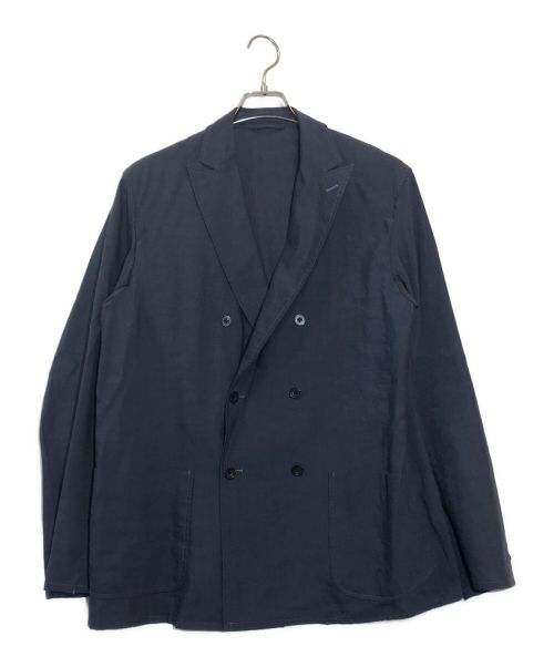 COMOLI（コモリ）COMOLI (コモリ) リネンウールダブルジャケット ネイビー サイズ:SIZE 3の古着・服飾アイテム