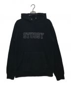 stussyステューシー）の古着「プルオーバーパーカー」｜ブラック