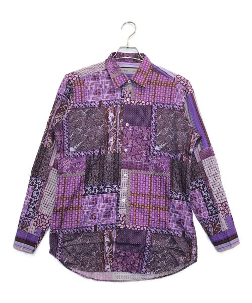 ETRO（エトロ）ETRO (エトロ) ペイズリーパッチワーク柄シャツ パープル サイズ:Mの古着・服飾アイテム