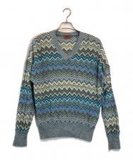 missoni (ミッソーニ) メッシュニット ブルー サイズ:71