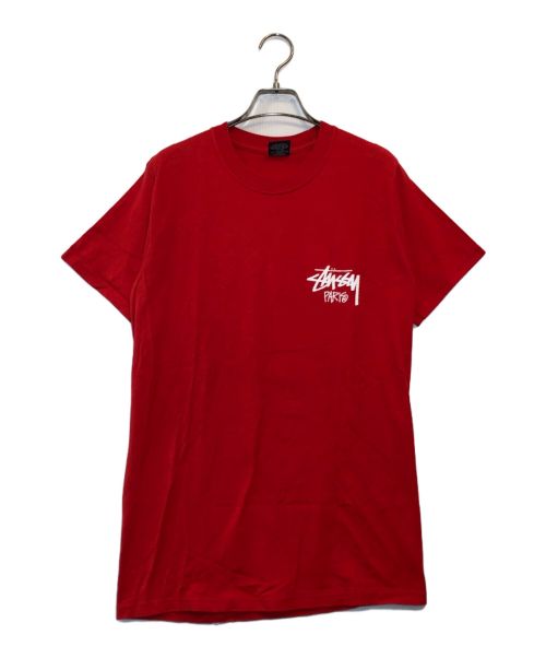 stussy（ステューシー）stussy (ステューシー) パリ限定Tシャツ レッド サイズ:SIZE Sの古着・服飾アイテム