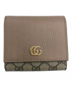 GUCCIグッチ）の古着「GGマーモントミディアム ウォレット」｜ベージュ