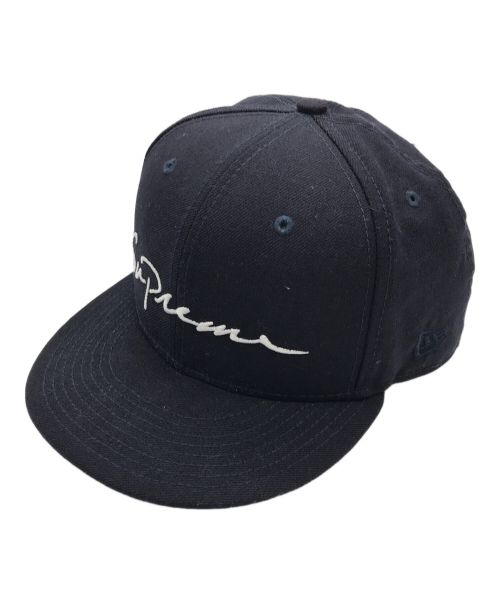 SUPREME（シュプリーム）SUPREME (シュプリーム) New Era (ニューエラ) CLASSICスクリプトニューエラキャップ ネイビー サイズ:7 5/8-60.6cmの古着・服飾アイテム