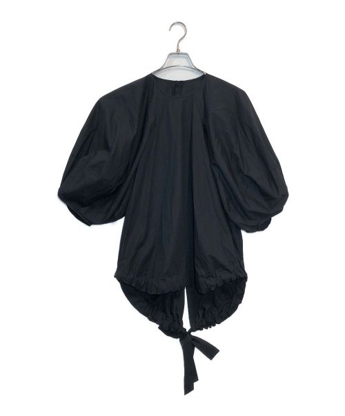 ENFOLD（エンフォルド）ENFOLD (エンフォルド) SOMELOSクリームパフスリーブトップ ブラウス ブラック サイズ:38の古着・服飾アイテム