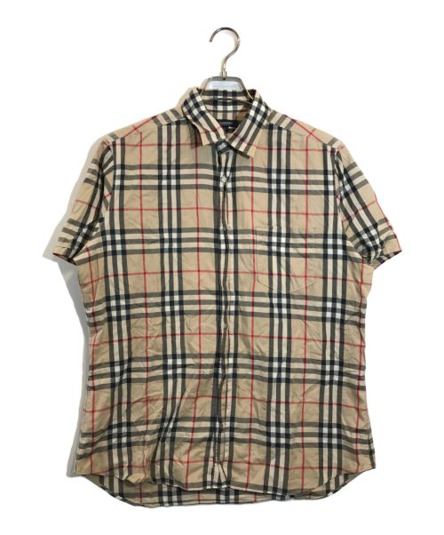 BURBERRY LONDON（バーバリーロンドン）BURBERRY LONDON (バーバリーロンドン) ノバチェック半袖シャツ ベージュ サイズ:SIZE Lの古着・服飾アイテム