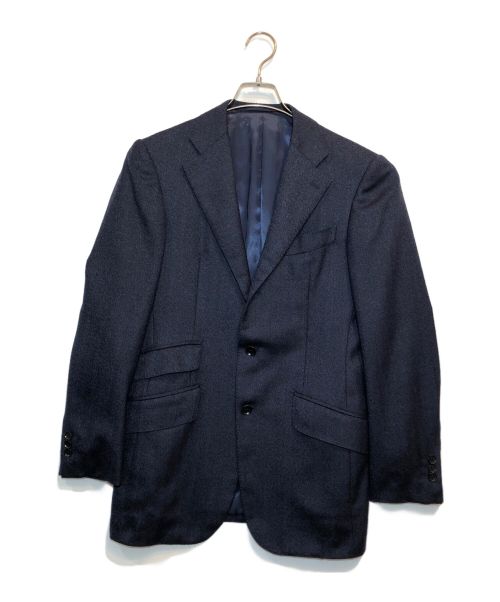 RING JACKET（リングジャケット）RING JACKET (リングジャケット) BARNEYS NEWYORK (バーニーズ・ニューヨーク) 段返り3Bウールテーラードジャケット ネイビー サイズ:下記参照の古着・服飾アイテム