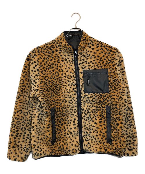 SUPREME（シュプリーム）SUPREME (シュプリーム) Leopard Fleece Reversible Jacket/レオパードフリースリバーシブルジャケット ブラウン×ブラック サイズ:Lの古着・服飾アイテム