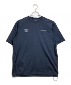 UMBRO×PUBLUXアンブロ×パブリュクス）の古着「別注 UMBRO ワンポイントロゴ ドローコードTシャツ」｜ネイビー